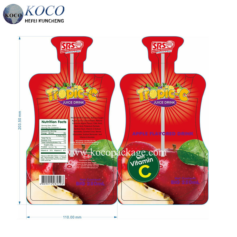 Advantages and application range of built-in straw standing packaging bags