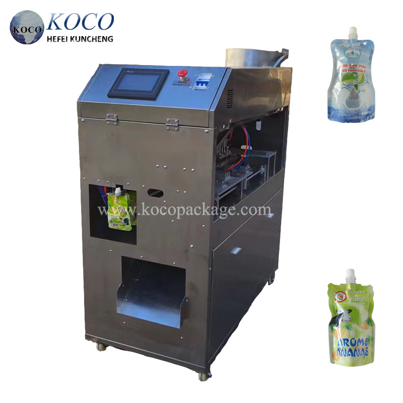 Pre-made screw cap bag packaging machine