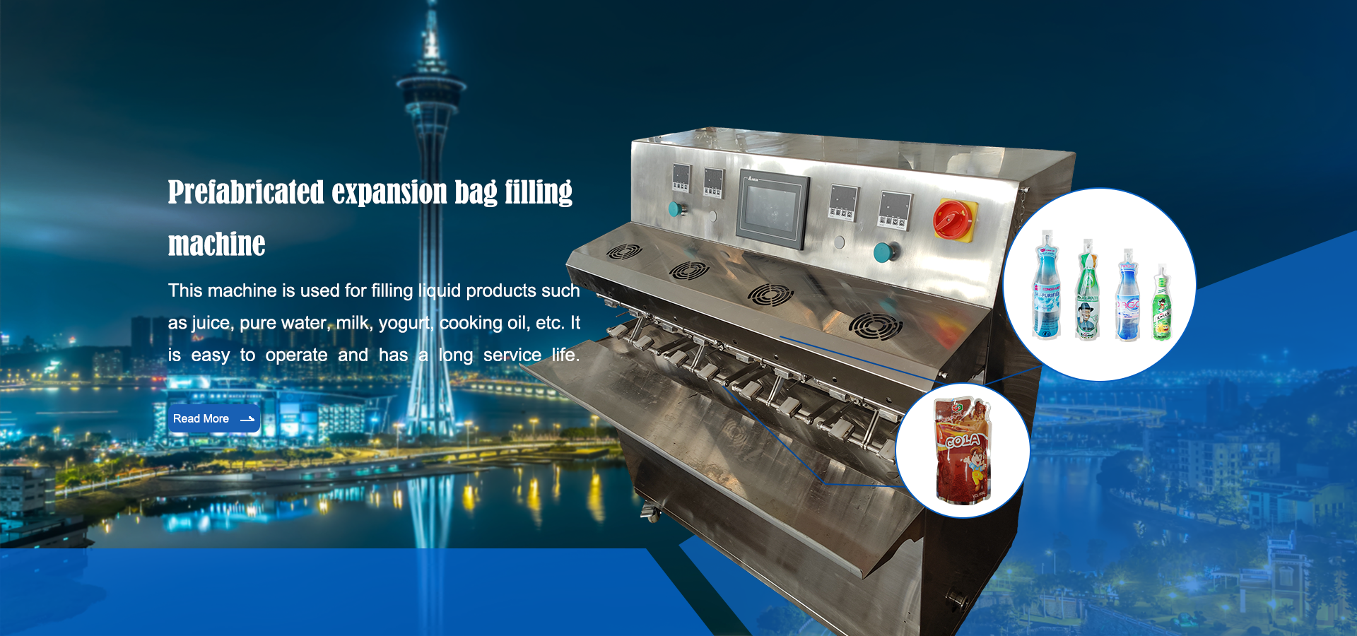 Prefabricated expansion bag filling machine